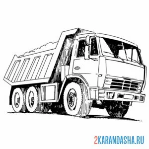Раскраска грузовой камаз