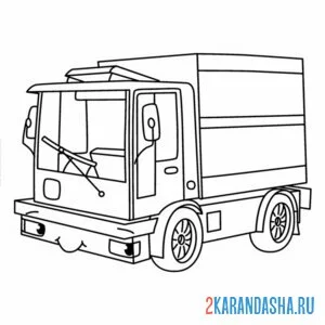 Раскраска малыш грузовичок