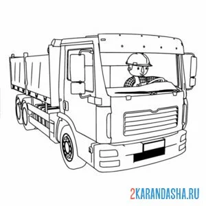 Раскраска лего камаз