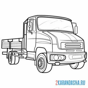 Раскраска городской грузовичок