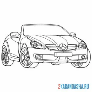 Раскраска мерседес slk 350