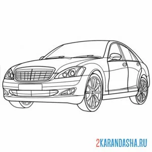 Раскраска mercedes s 350l