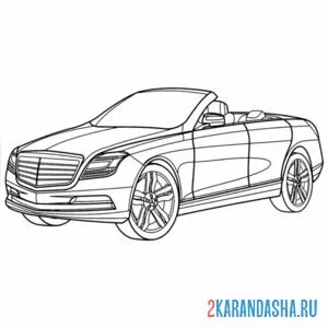 Раскраска мерседес ocean drive кабриолет