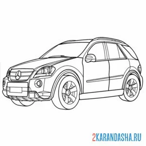 Раскраска мерседес ml 350