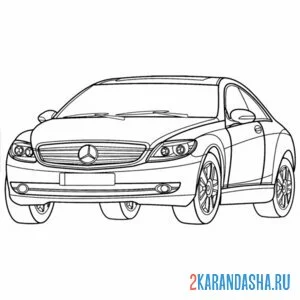 Раскраска мерседес clk 550