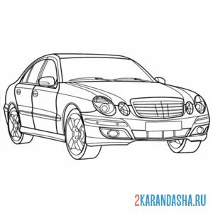 Раскраска мерседес e350