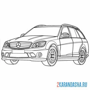 Раскраска мерседес c63 amg