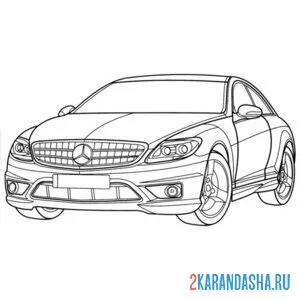 Раскраска мерседес cl 550 sport