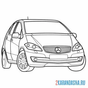 Раскраска мерседес a-class