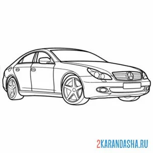 Раскраска немецкий мерседес cls-class