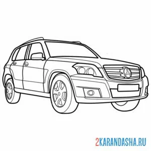 Раскраска мерседес glk-class