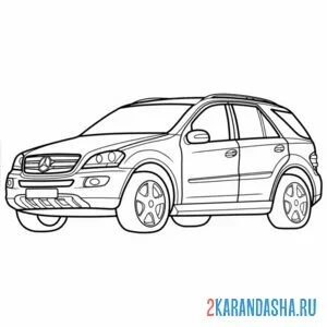 Раскраска мерседес m-class