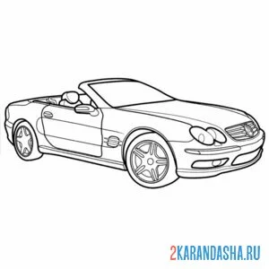 Раскраска мерседес sl-class кабриолет