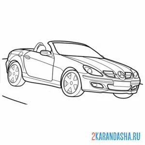 Раскраска мерседес slk