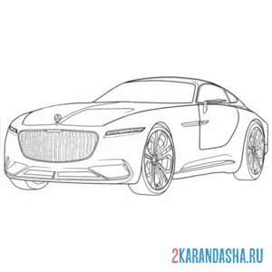 Раскраска мерседес maybach vision 6