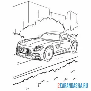 Раскраска мерседес быстрый