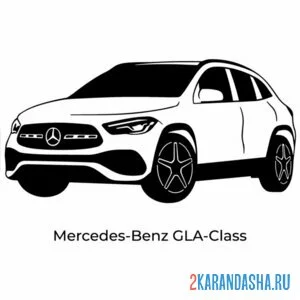 Раскраска мерседес gla-class