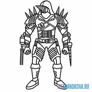 Раскраска ассасин дрель мен