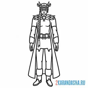 Раскраска королева скибиди туалет