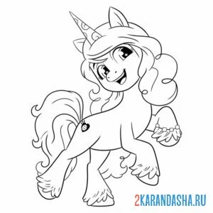 Раскраска иззи мунбоу энергичная