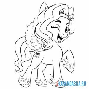 Раскраска пипп петалс любит петь
