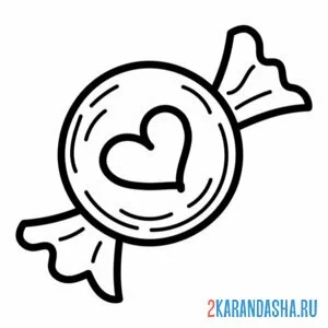 Раскраска конфетка круглая