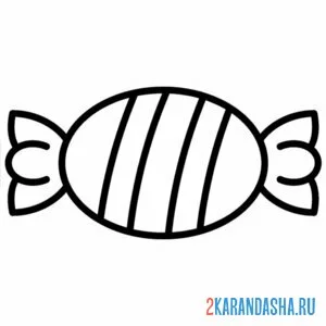 Раскраска конфетка сладости