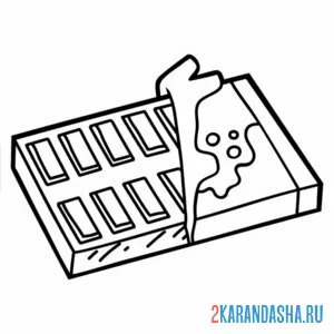 Раскраска шоколад молодчный