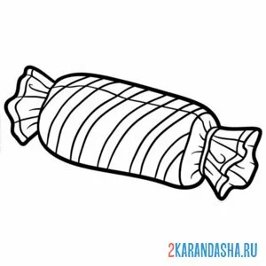 Раскраска нарядная конфета