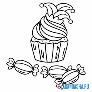 Раскраска сладости набор