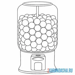 Раскраска автомат с жвачками