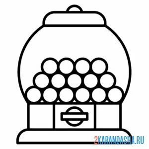 Раскраска автомат со сладостями