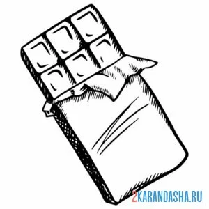 Раскраска шоколадка плитка