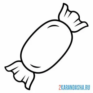 Раскраска конфетка