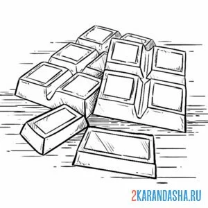 Раскраска толстый шоколад