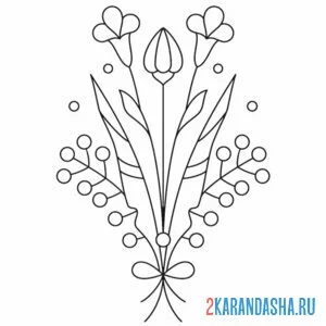 Раскраска подснежники рисунок