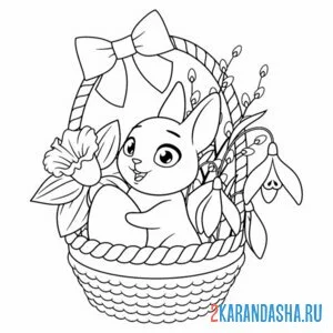 Раскраска подснежники на пасху
