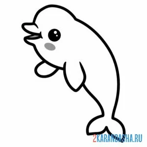 Раскраска дельфин афалина