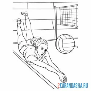 Раскраска профессиональный воллейбол