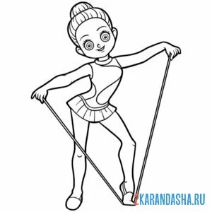 Раскраска профессиональная художественная гимнастика