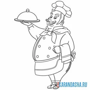Раскраска шеф-повар