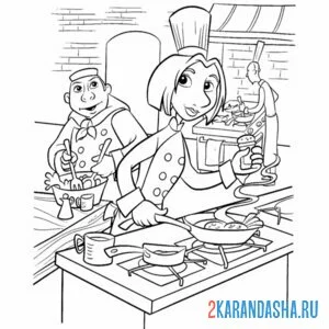 Раскраска лучший повар рататуй