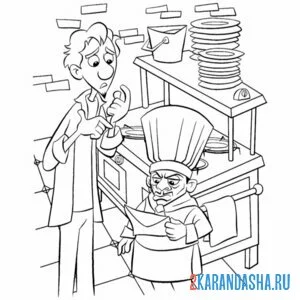 Раскраска рататуй два повара