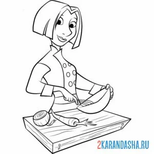 Раскраска колетт тату повар рататуй