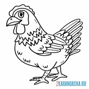 Раскраска курица порода