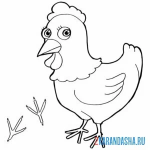 Раскраска куриные следы