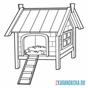 Раскраска курятник