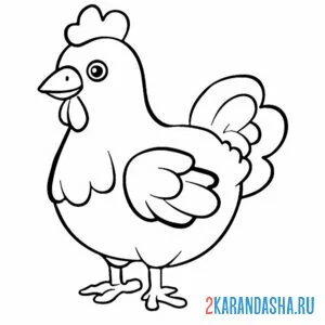 Раскраска курочка курица коко