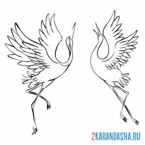 Раскраска танец журавлей
