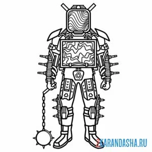 Раскраска титан тв-мен скибиди туалет